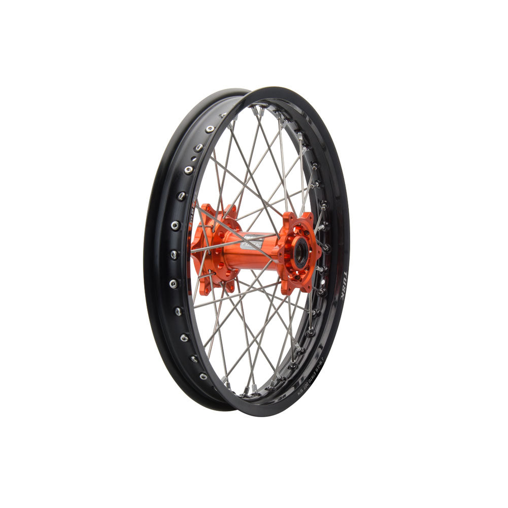 Tusk Impact Dirt Bike Wheel (Black/Silver/Orange)