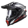 Casque double sport LS2 Explorer Carbon Frontier (Titane brillant/Rouge)