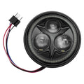 Kuryakyn Motorcycle 5.75" Orbit Vision LED Headlight with White Halo