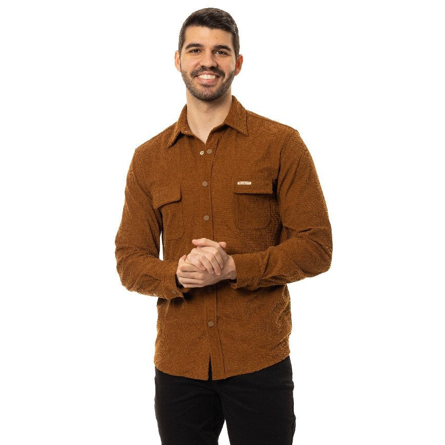 Chemise boutonnée en velours côtelé gaufré TEAMLTD (Liquidation)