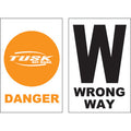 Tusk Course Marker Danger & Wrong Way Sign, 50 Pack