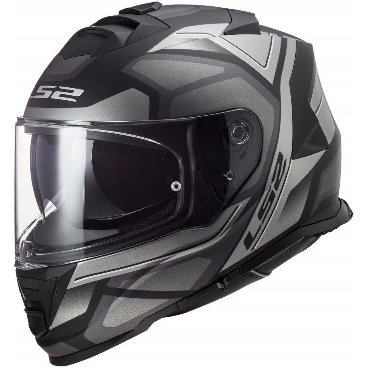 Casque intégral LS2 Assault Petra (Noir mat/Graphite/Gris)
