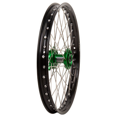 Roue de moto hors route Tusk Impact (noir/argent/vert)
