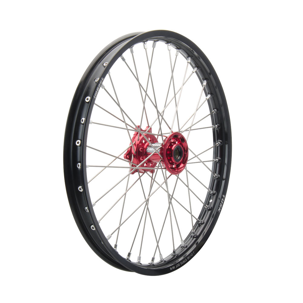Roue de moto hors route Tusk Impact (noir/argent/rouge)