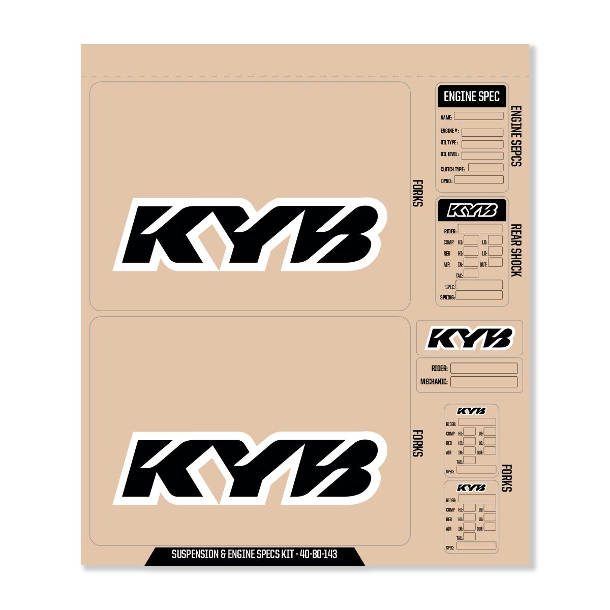 D'COR Visuals KYB Decal Kit (Closeout)