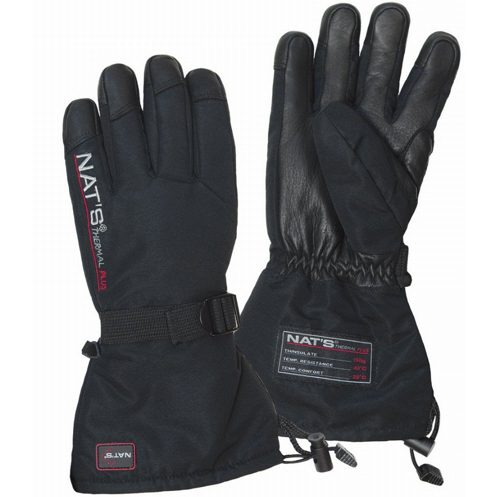 Gants d'hiver en peau de chevreuil Nats (noir)
