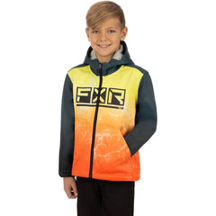 FXR Youth Hydrogen Softshell Jacket - Inferno Ripple/Dark Steel / L