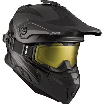 Casque de motoneige CKX Titan Original Carbon Solid avec lunettes double écran