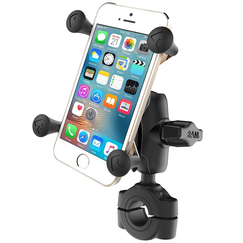 Support de téléphone X-Grip RAM Mounts avec base de guidon à couple