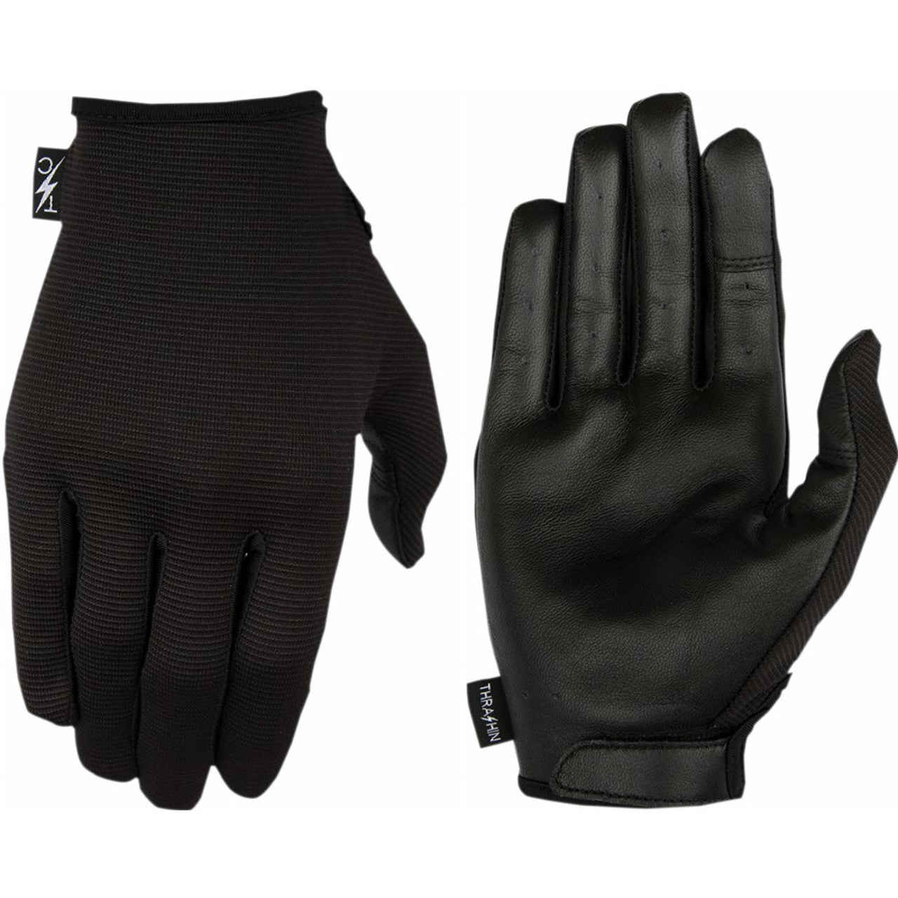 Thrashin Supply Stealth Leather Palm Gloves (Black)