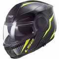 LS2 Horizon Skid Modular Helmet (Black/Hi-Vis Yellow)