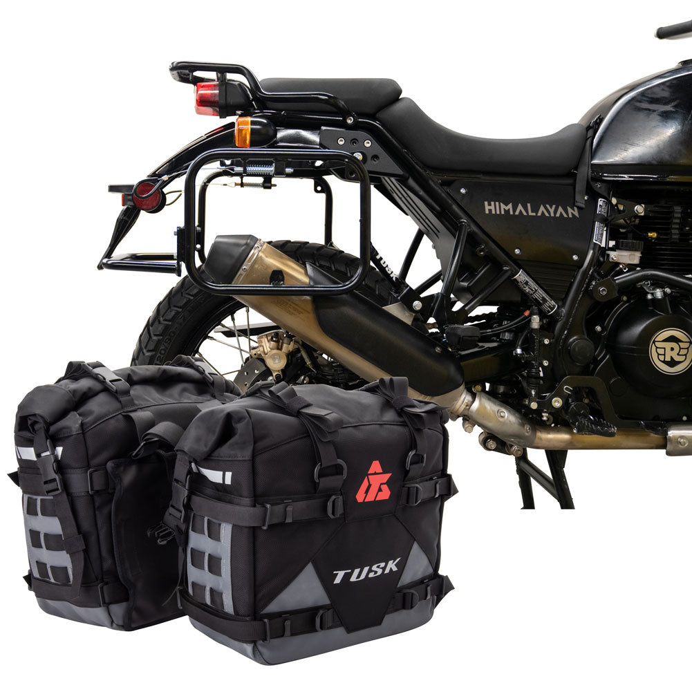 Tusk Pannier Racks w/ Tusk Pilot Pannier Bags
