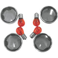 Drag Specialties Smoke Turn Signal Lens Kit with Trim Rings