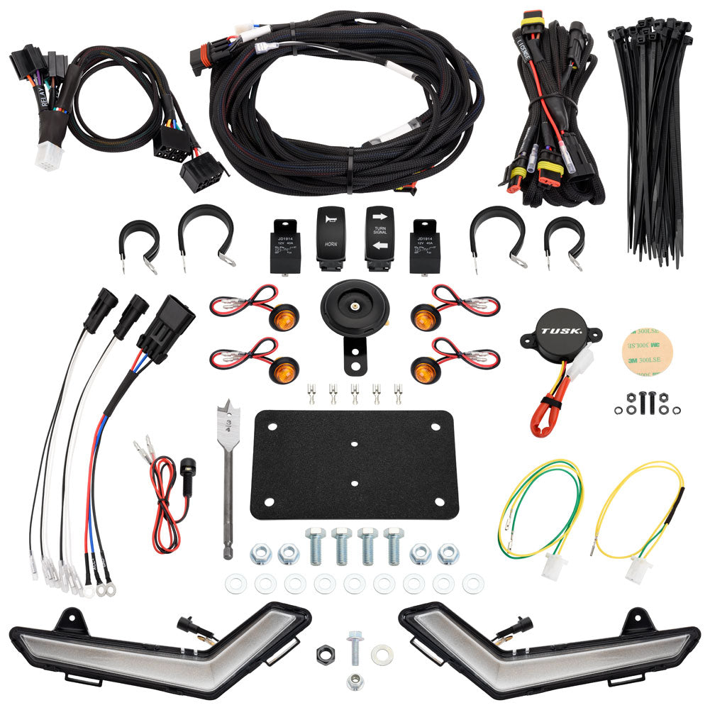 Kit klaxon et clignotants Tusk Plug & Play avec feux d'accentuation