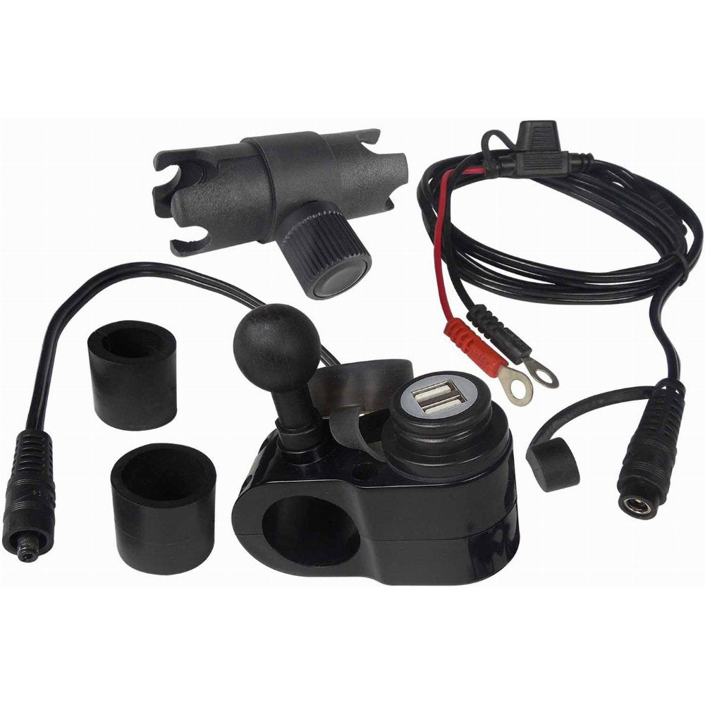 Chargeurs USB doubles Gears avec fixation à boule de 1"