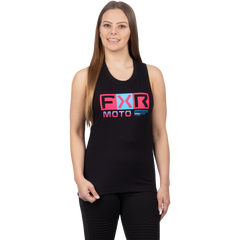 FXR Women's Moto Premium Tank - Black/Ice / XS