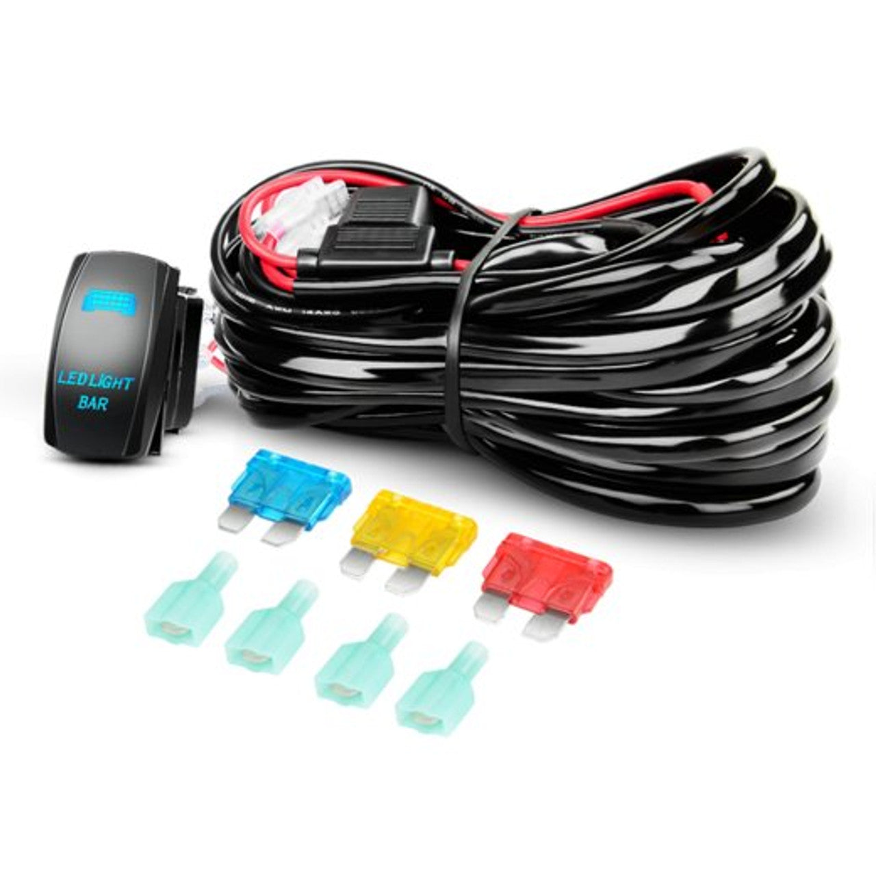 Kit de faisceau de câblage LED Wolftech avec interrupteur