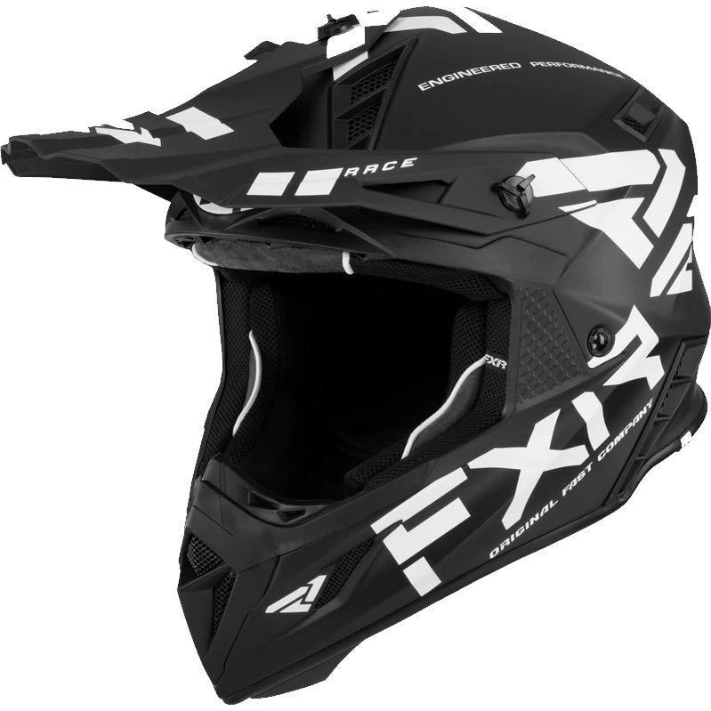 Casque MX FXR Helium Race Division avec anneau en D (Liquidation)
