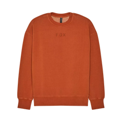 Fox Racing Wordmark Oversized Crew Pullover - Cognac Green / M