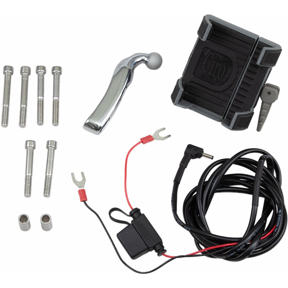 Support de téléphone/GPS Ciro3D pour moto avec fixation sur guidon