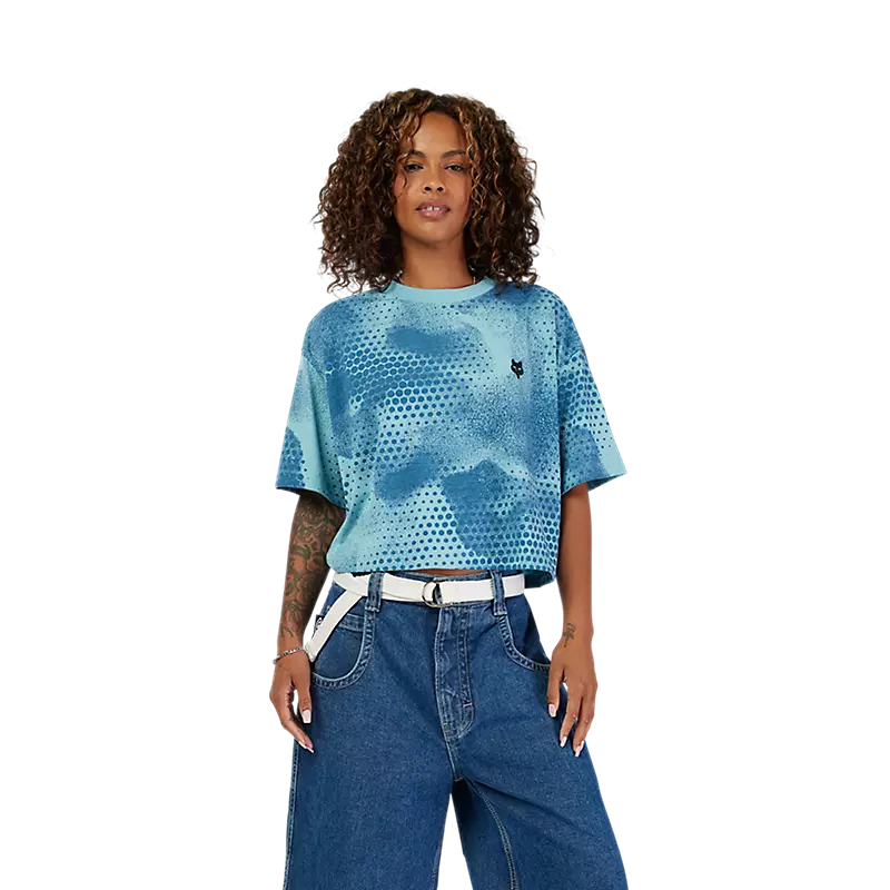 Fox Racing Women's AOP Oversized Crop Tech Tee