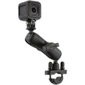 Fixation double boule RAM Mounts sur guidon en U avec adaptateur pour caméra GoPro