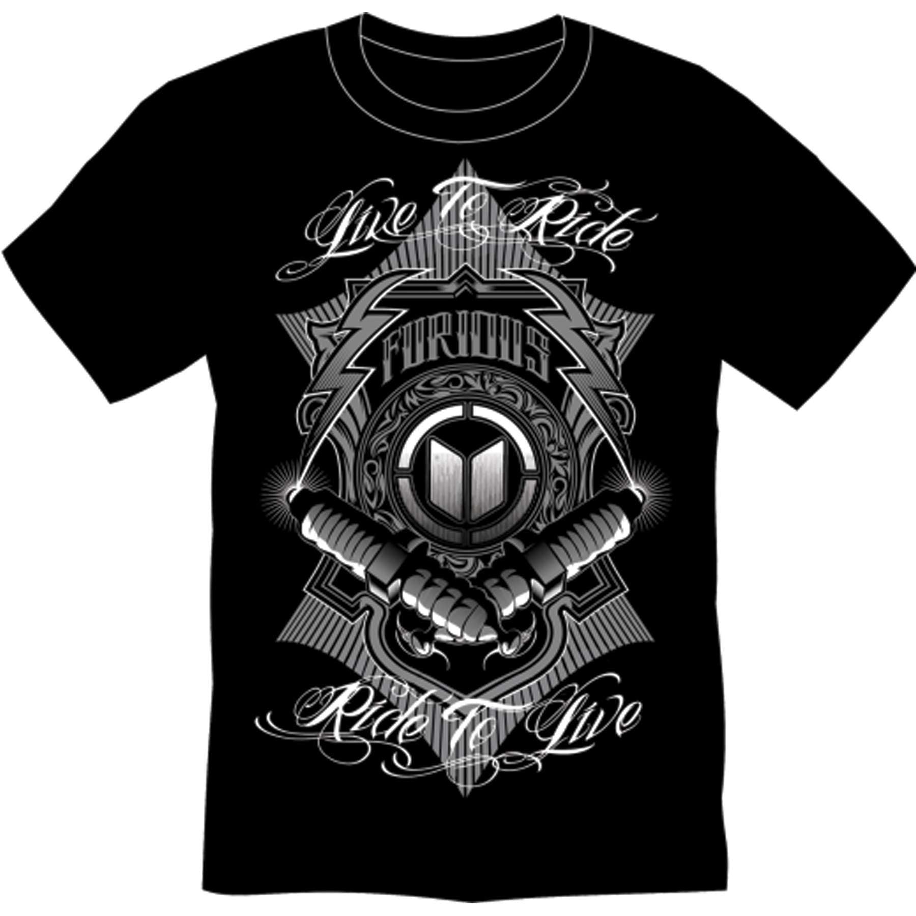 T-shirt Furious Live To Ride
