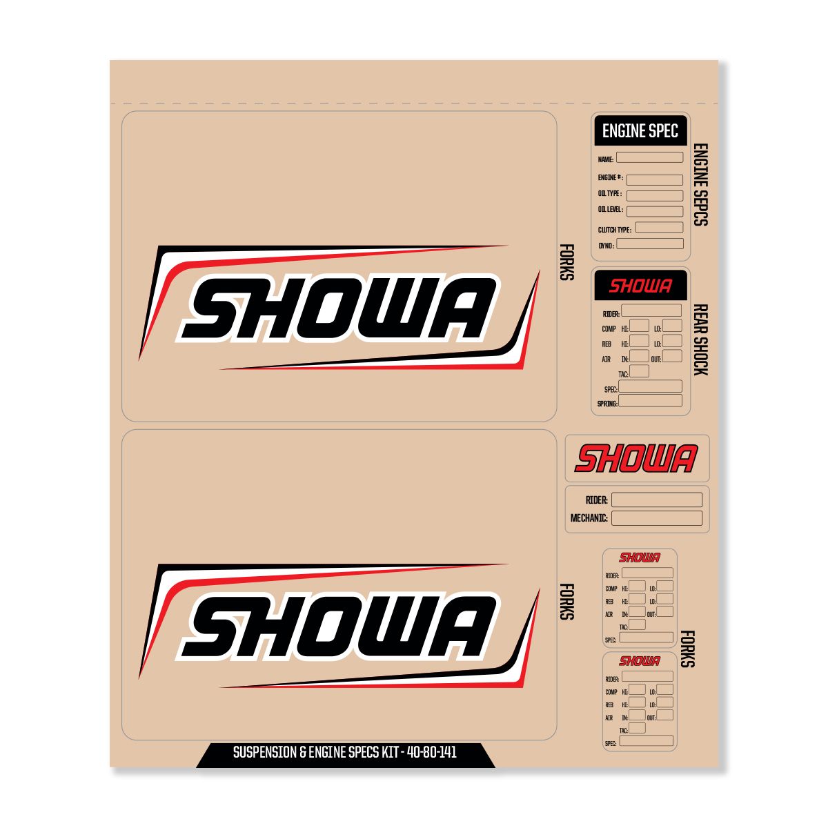 Kit de décalcomanies SHOWA D'COR Visuals