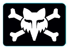 Autocollant Fox Racing Logo Victory, 7,6 cm