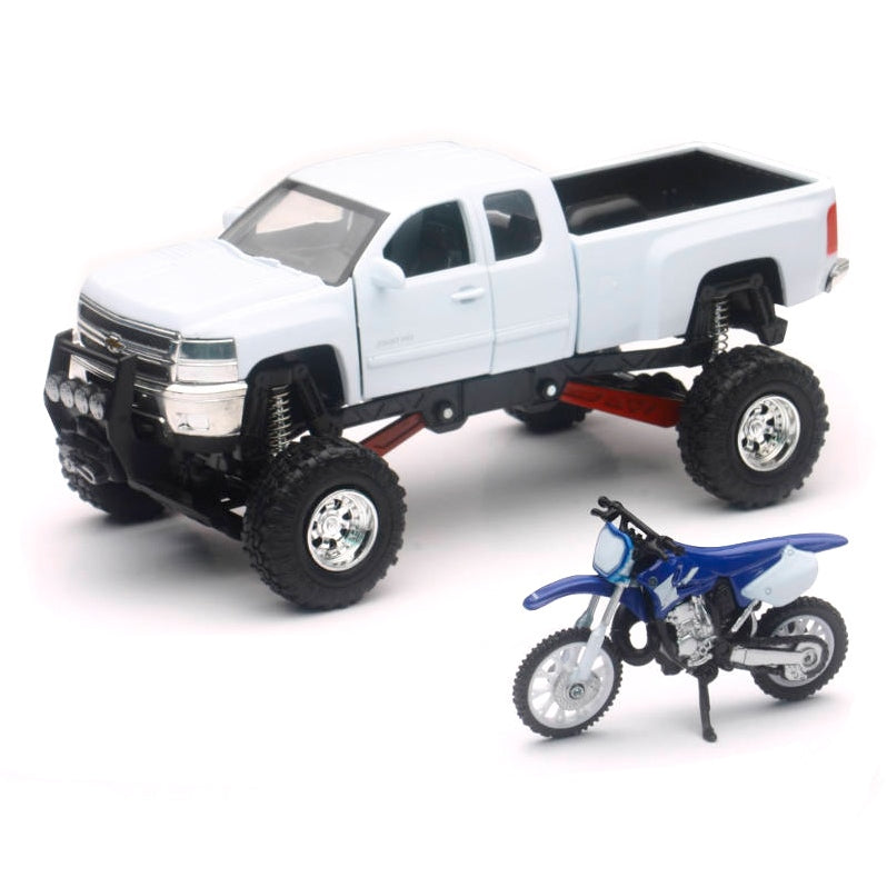 New-Ray Toys Chevrolet Pick-up tout-terrain avec moto