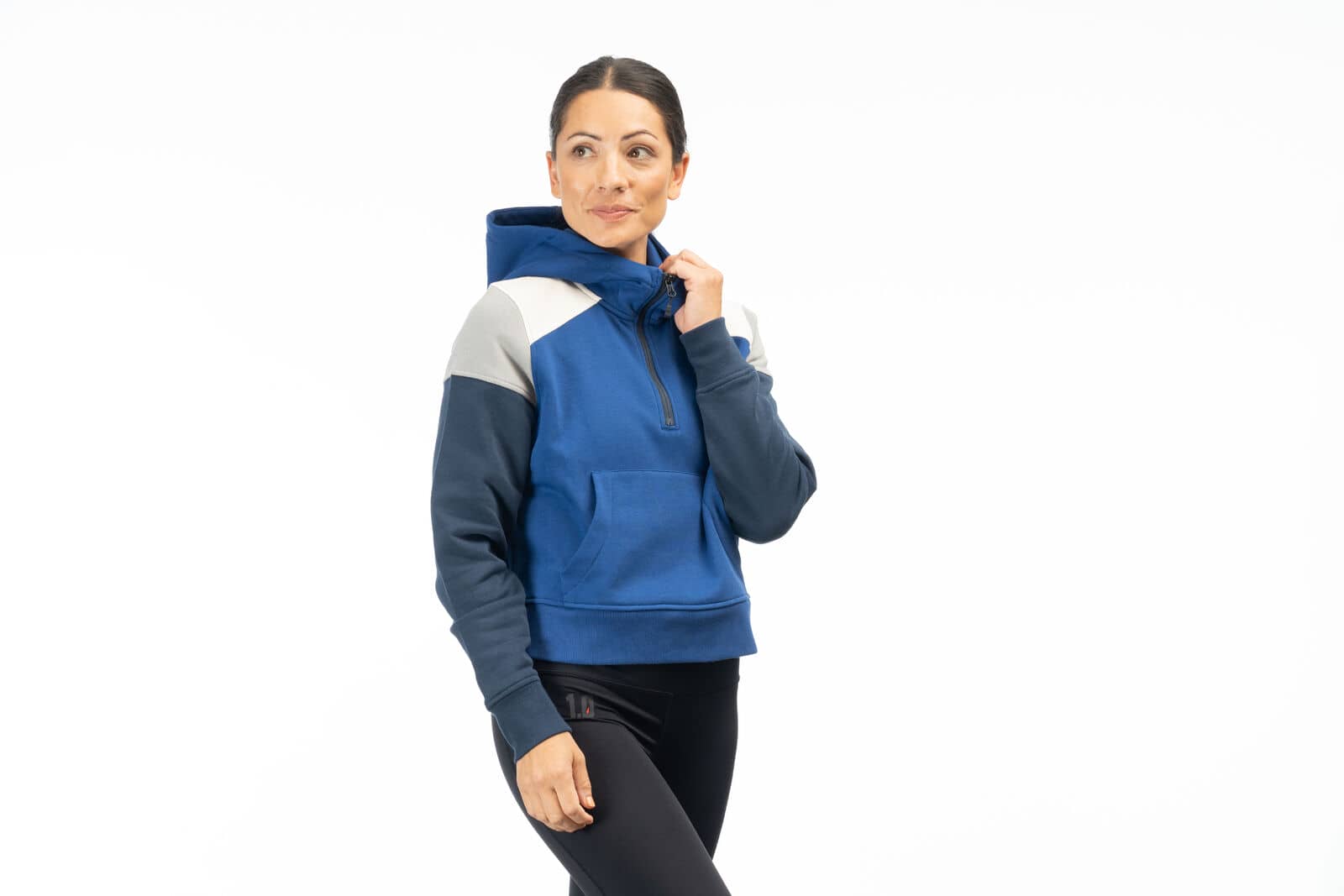 Sweat à capuche court femme Klim Huntley 1/4 zip