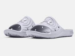 Claques Under Armour Locker Enfant (Liquidation) - Gris/Blanc moderne / 3