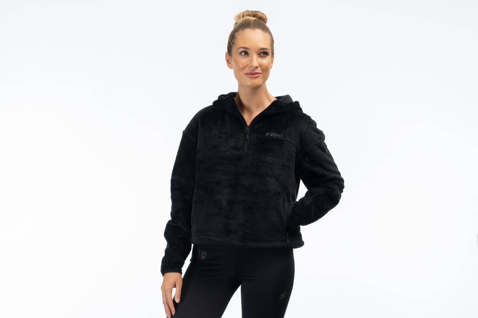 Sweat à capuche court Klim Cascade 1/4 Zip pour femme