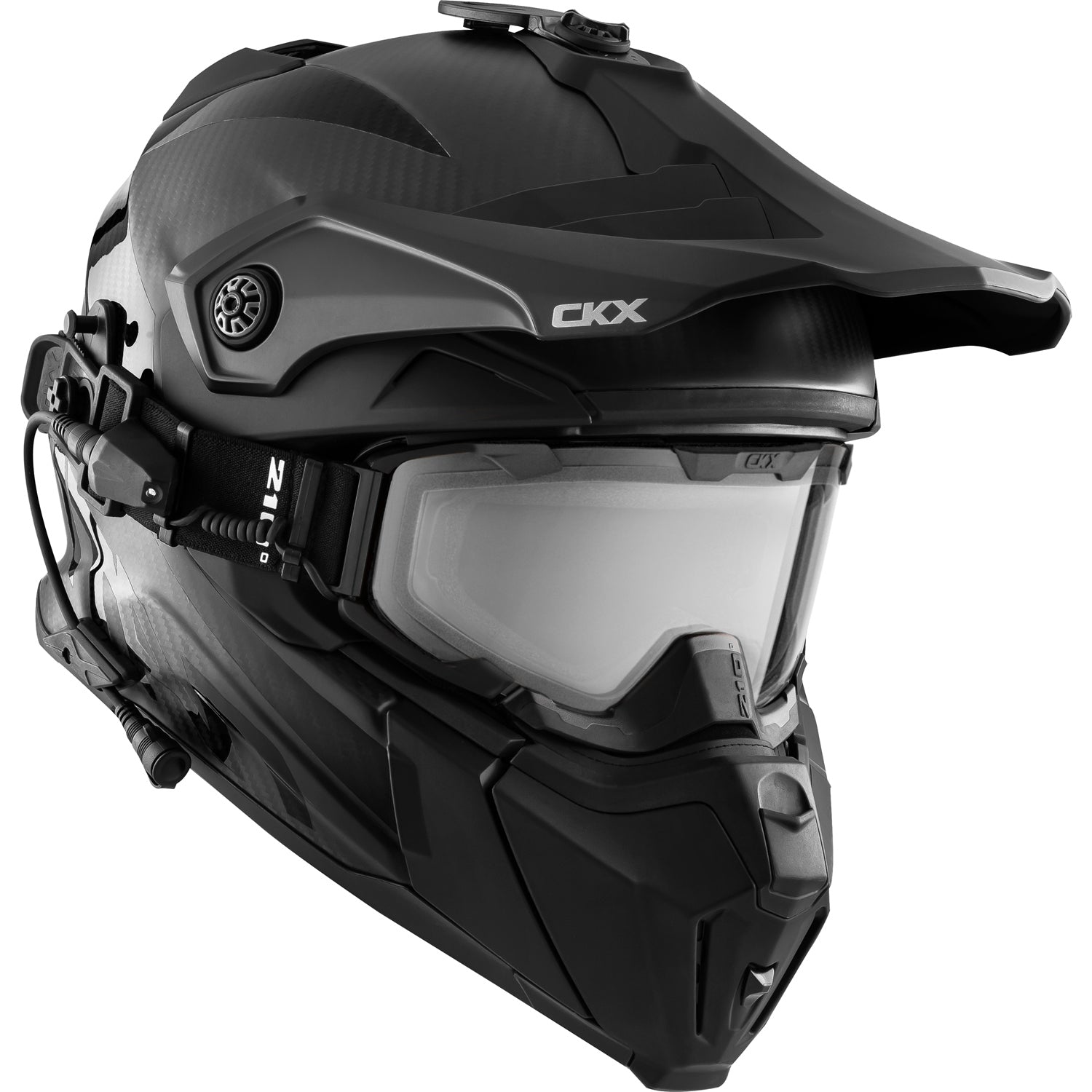 CKX Titan Original Carbon Solid Helmet w/ Electric Goggle