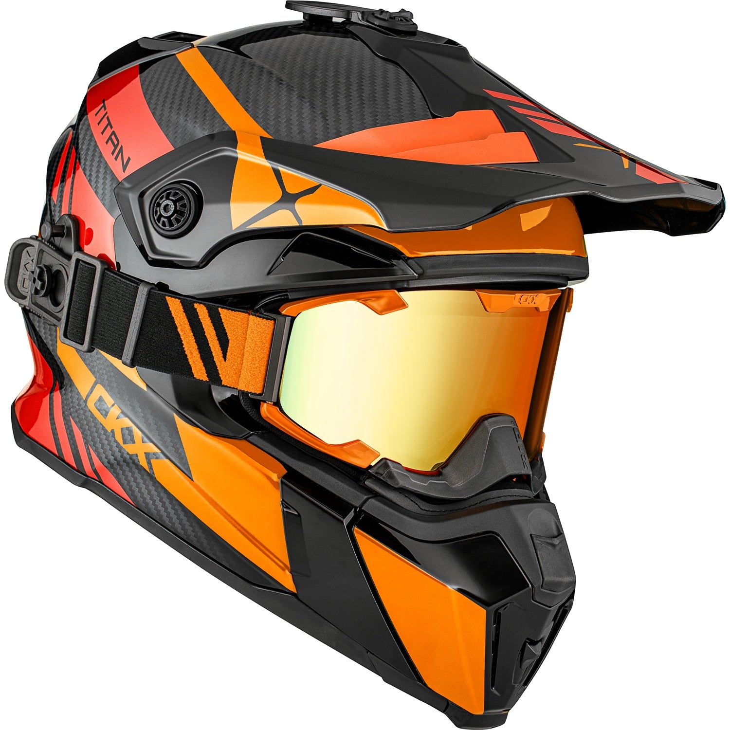 CKX Titan Original Carbon Trak Helmet w/ Dual Lens Goggle