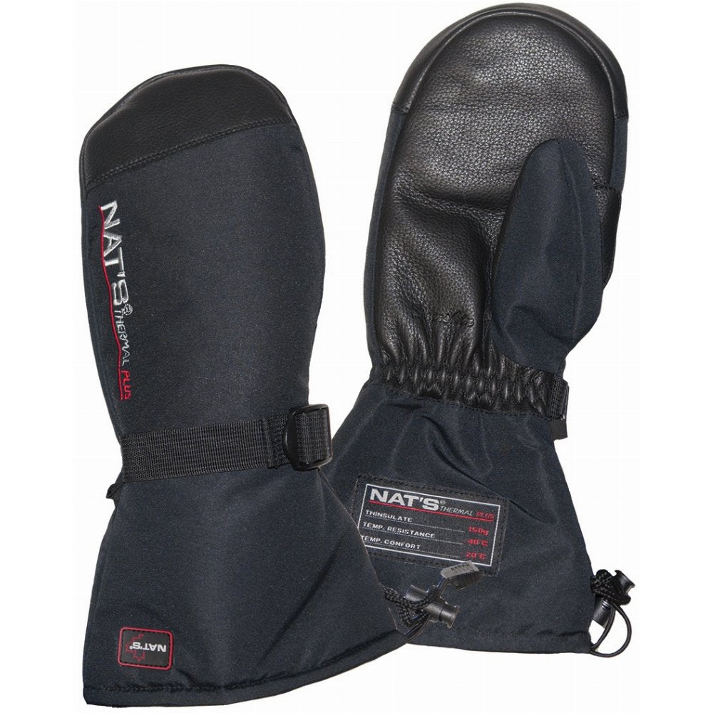 Nats Deerskin Winter Mittens (Black)