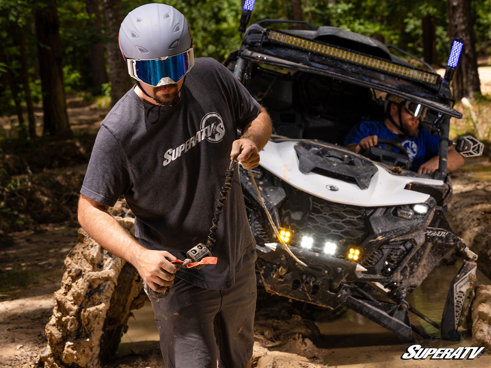 Pare-chocs avant robuste SuperATV Polaris Ranger XP 1000 avec treuil intégré