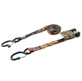 Sangles d'arrimage à cliquet camouflage Erickson avec verrouillage de capuchon, 2,5 cm x 3 m (liquidation)