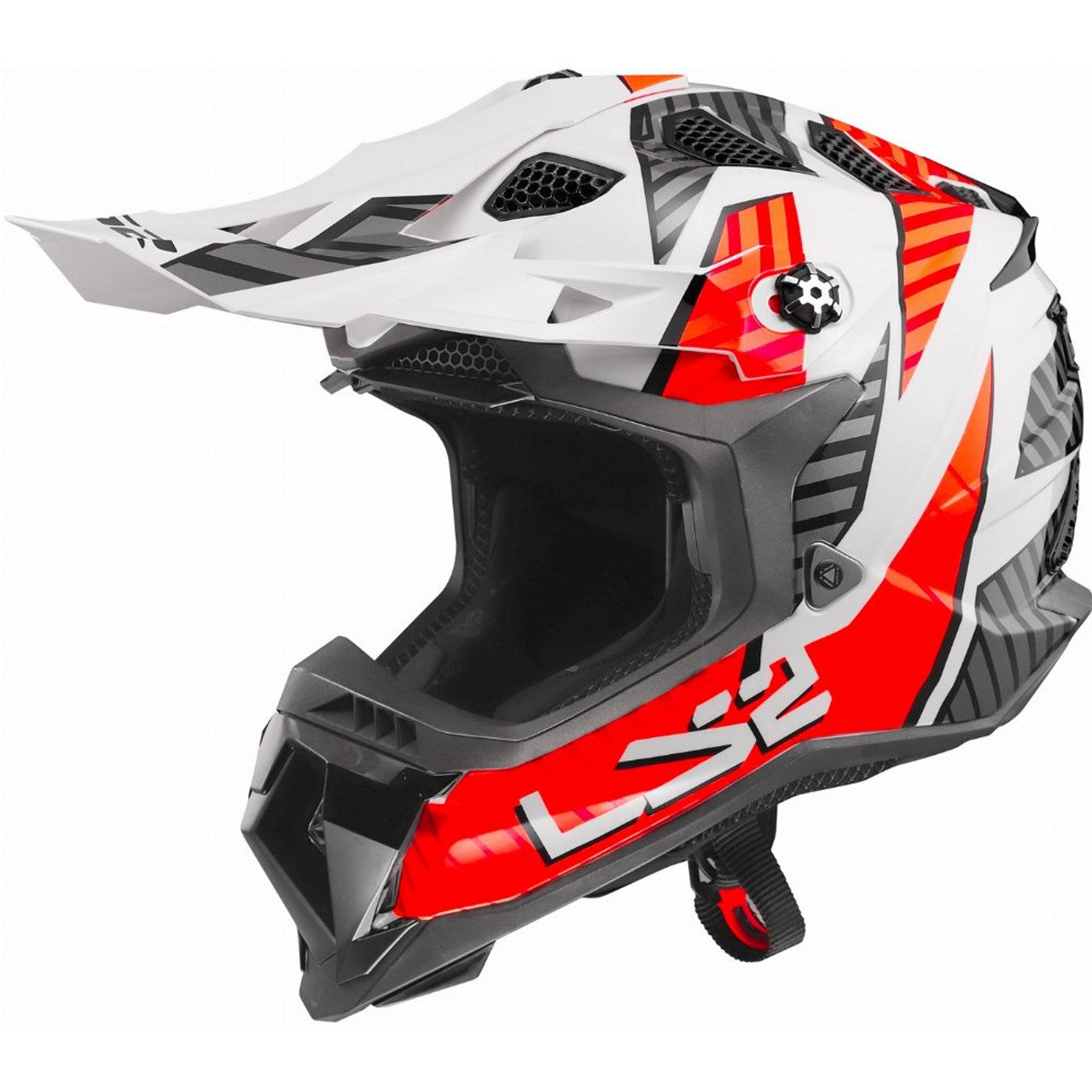 Casque de Motocross LS2 Subverter Evo Astro (Blanc/Orange)