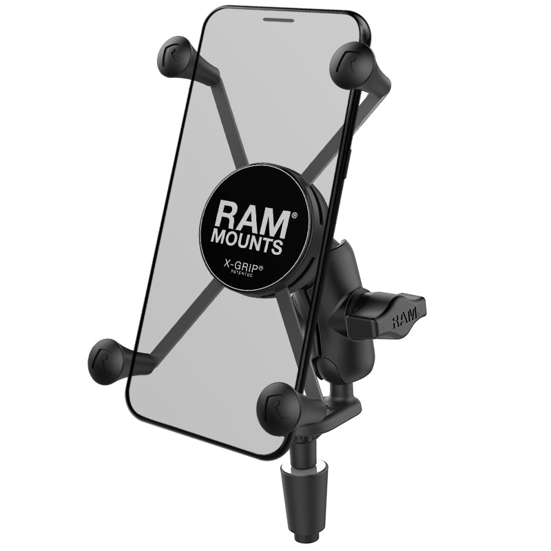 Support de téléphone X-Grip RAM Mounts avec fixation sur le pivot de fourche