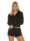 Blouson court gaufré zippé pour femme TEAMLTD (Liquidation)
