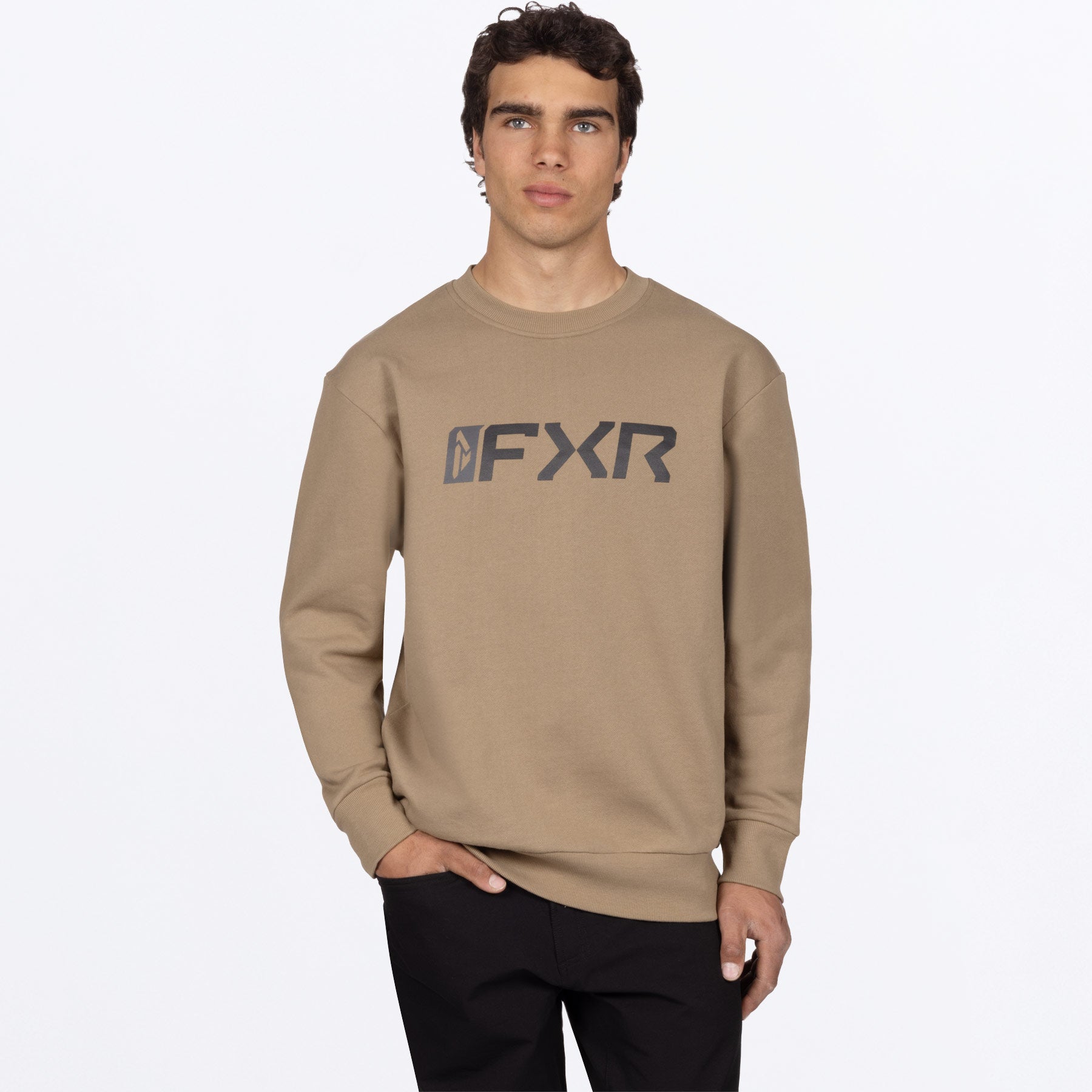 FXR Mitered Cotton Crewneck Sweatshirt