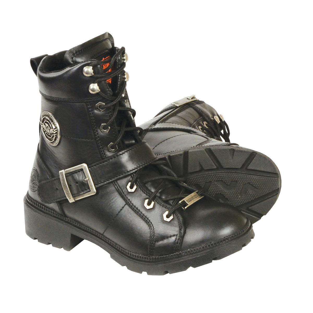 Milwaukee Women's Lace to Toe Side Buckle Plain Toe Boot (Closeout)