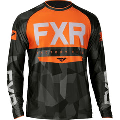 FXR Helium X Tech Longsleeve - Charcoal Camo/Orange / M