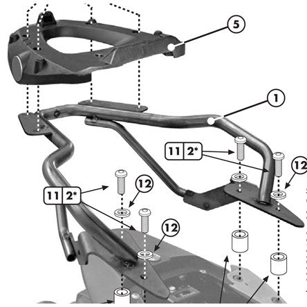 Givi Top Case Specific Rack
