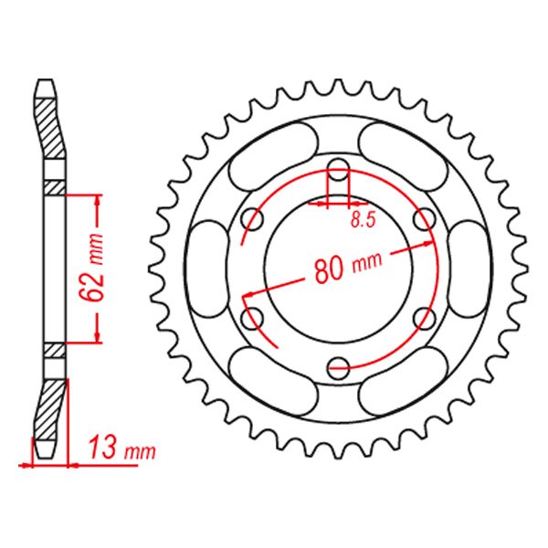 JT Sprockets Rear Sprocket