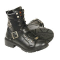 Milwaukee Women's Lace to Toe Side Buckle Plain Toe Boot (Closeout)