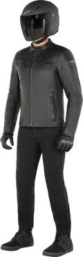 Blouson en cuir Alpinestars Blacktrack