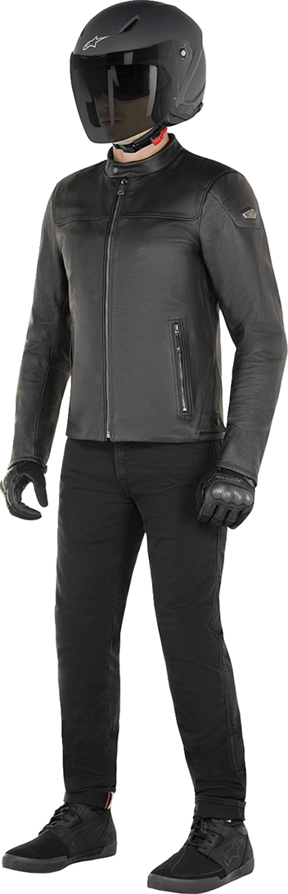 Blouson en cuir Alpinestars Blacktrack