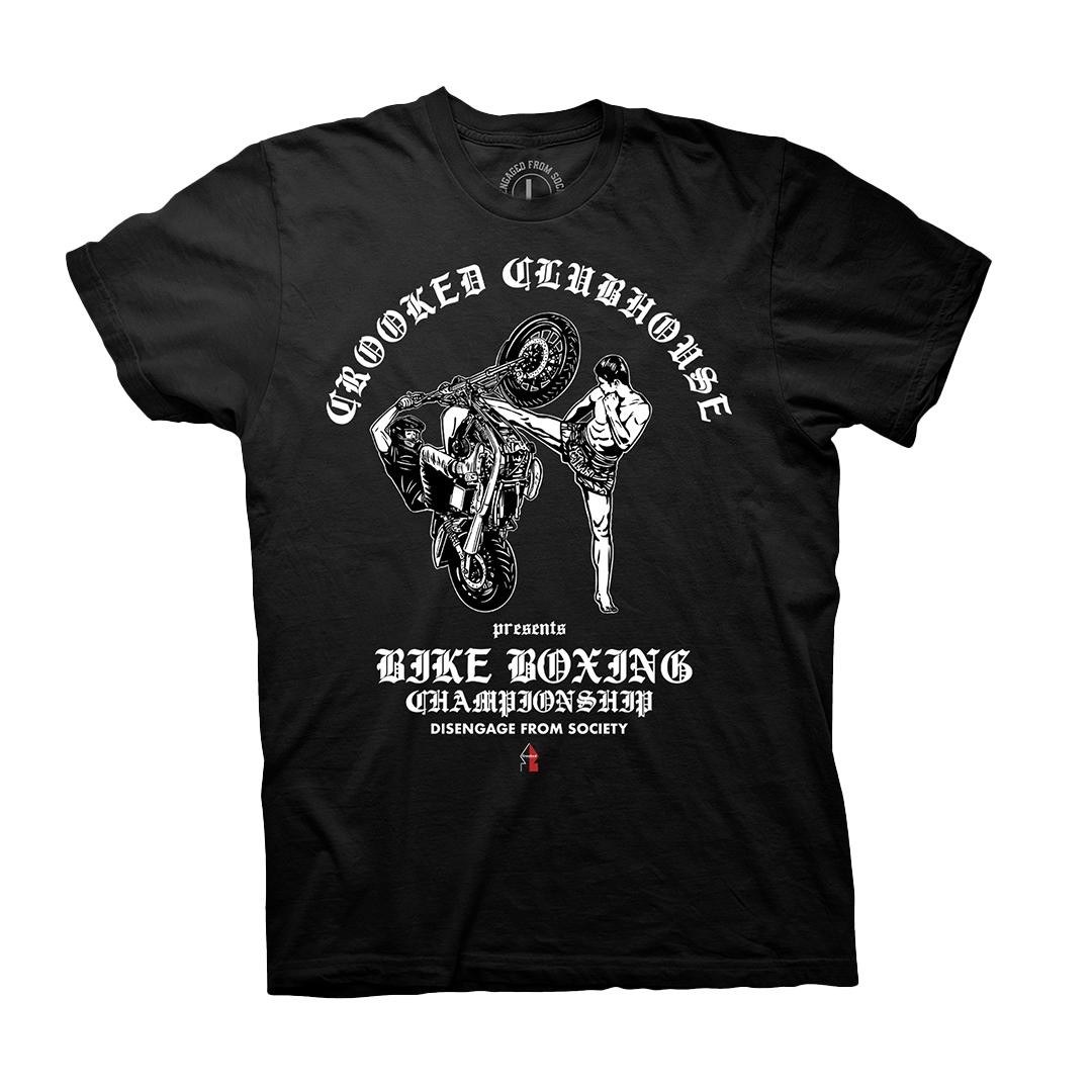 Crooked Clubhouse Bike Boxer Tee